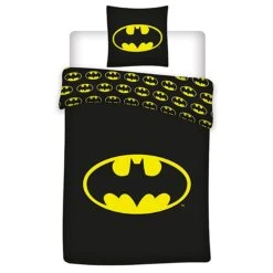 2-tlg.Set: Bettwäsche Batman In Schwarz