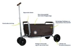 Beachtrekker LiFe Faltbarer Bollerwagen + Bremse, Klappbarer Handwagen (Grün) -Kinderprodukte beachtrekker beachtrekker life faltbarer bollerwagen bremse klappbarer handwagen grun 3