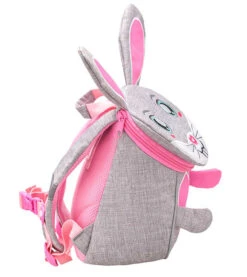 Kindergartenrucksack "Mini Animal Mini Bunny" In Grau/Rosa - H 25 L 18 T 11 Cm -Kinderprodukte belmil kindergartenrucksack mini animal mini bunny in grau rosa h 25 l 18 t 11 cm 2