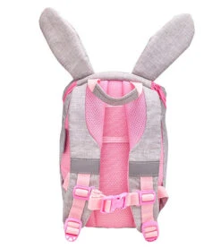 Kindergartenrucksack "Mini Animal Mini Bunny" In Grau/Rosa - H 25 L 18 T 11 Cm -Kinderprodukte belmil kindergartenrucksack mini animal mini bunny in grau rosa h 25 l 18 t 11 cm 3