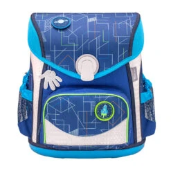 Schulranzen-Set 4tlg. Cool Bag "Invasion" Blau Mit Brustgurt, Hüftgurt, Magnetverschluss H 36 Cm B 31 Cm T 23 Cm -Kinderprodukte belmil schulranzen set 4tlg cool bag invasion blau mit brustgurt huftgurt magnetverschluss h 36 cm b 31 cm t 23 cm 2