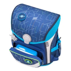 Schulranzen-Set 4tlg. Cool Bag "Invasion" Blau Mit Brustgurt, Hüftgurt, Magnetverschluss H 36 Cm B 31 Cm T 23 Cm -Kinderprodukte belmil schulranzen set 4tlg cool bag invasion blau mit brustgurt huftgurt magnetverschluss h 36 cm b 31 cm t 23 cm 9