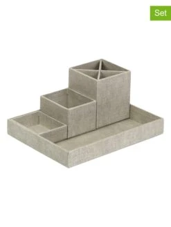 4tlg. Set: Desktop-Organizer "Lena" In Beige