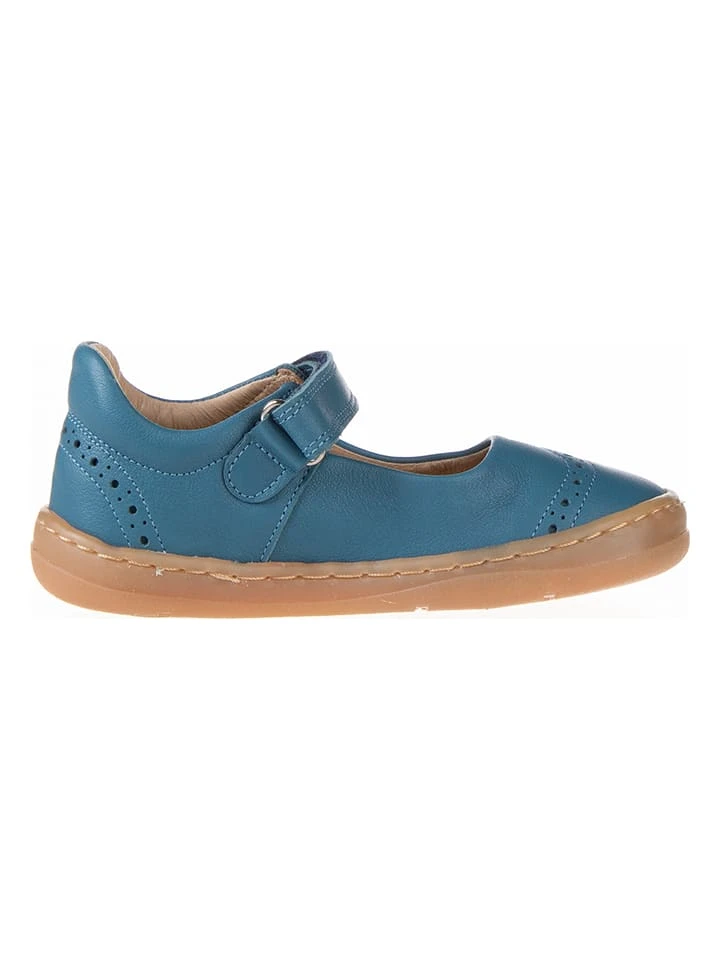 Leder-Spangenballerinas In Blau 4 Leder-Spangenballerinas In Blau – Bild 2