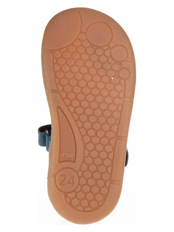 Leder-Spangenballerinas In Blau 7 Leder-Spangenballerinas In Blau – Bild 5