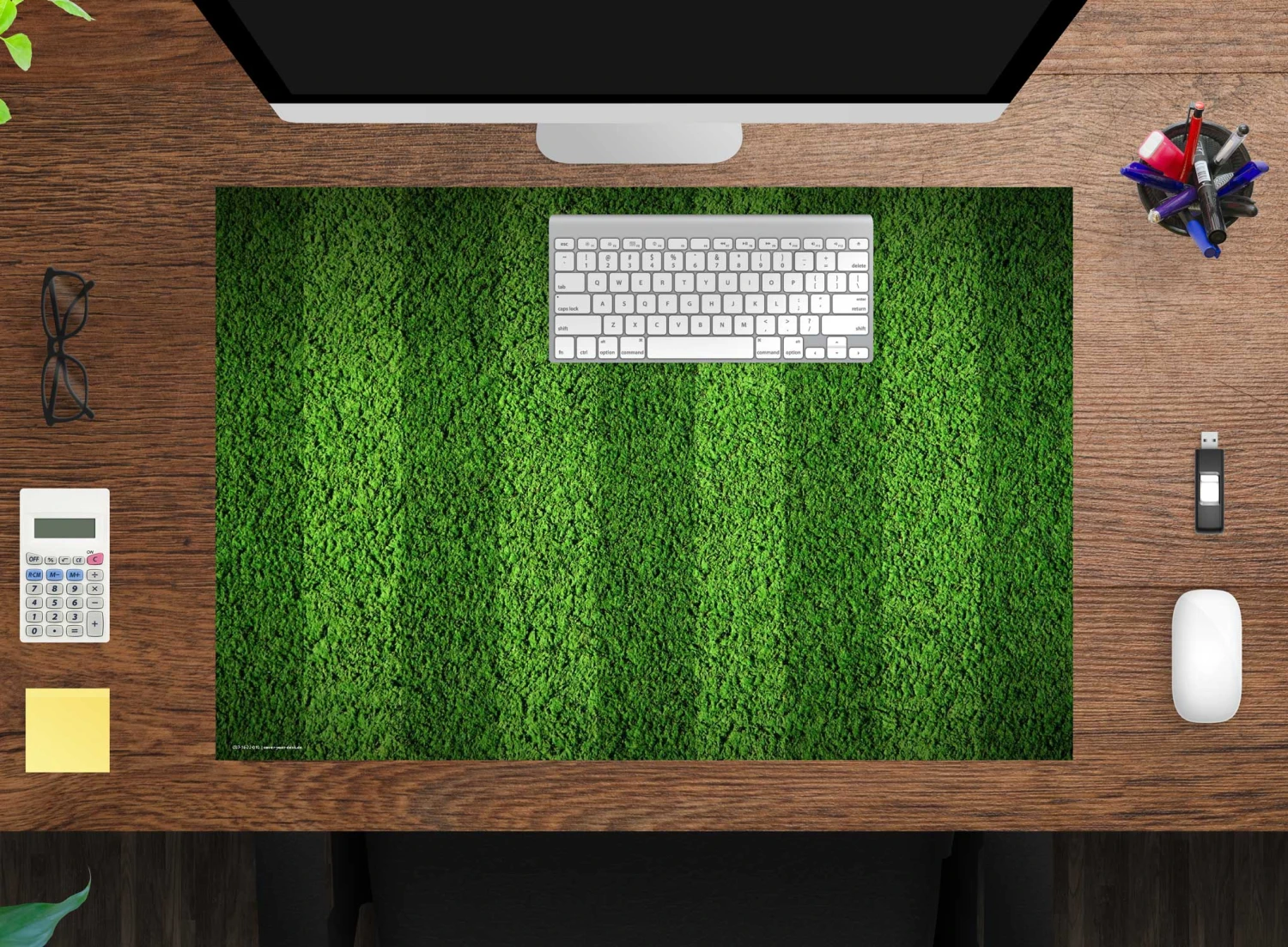 Schreibtischunterlage "Spielfeldrasen Muster" In Grün (L)60 X (B)40 4 Schreibtischunterlage "Spielfeldrasen Muster" In Grün (L)60 X (B)40 – Bild 2