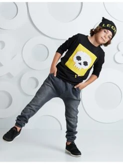 2tlg. Outfit "Bricks" In Blau/ Dunkelblau