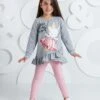 2tlg. Outfit "Magic Girl" In Grau/ Rosa -Kinderprodukte denokids 2tlg outfit magic girl in grau rosa