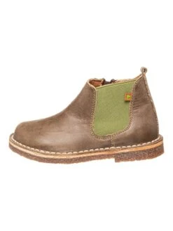 El Naturalista Leder-Chelsea-Boots "Nashville" In Khaki