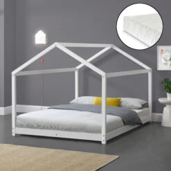 Kinderbett Cerro Mit Matratze In Weiß (L)200cm (B)120cm -Kinderprodukte en casa kinderbett cerro mit matratze in weiss l 200cm b 120cm 1