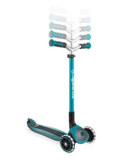 Scooter "Globber Master Lights" In Türkis - Ab 4 Jahren -Kinderprodukte globber scooter globber master lights in turkis ab 4 jahren 1