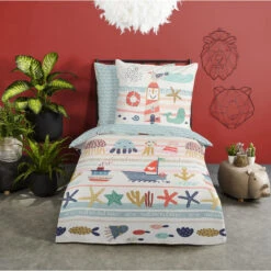Kinder-Wendebettwäsche "Sea" In Bunt -Kinderprodukte good morning kinder wendebettwasche sea in bunt 1