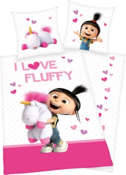 Herding Wende- Kinderbettwäsche I Love Fluffy, Rencorcé, 135 X 200 Cm