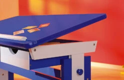 ABC Schreibtisch TITJE, Höhenverstellbar, Blau/weiß -Kinderprodukte inter link abc schreibtisch titje hohenverstellbar blau weiss 4