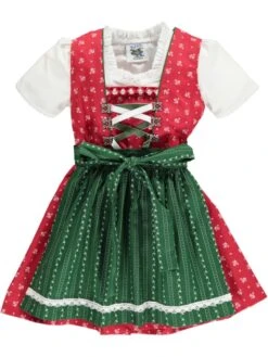 Dirndl In Rot/ Grün