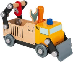 Janod Brico’kids Bausatz "Bauwagen Truck" (Holz) Gelb