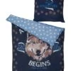 Bettwäsche-Set In Dunkelblau/ Hellblau -Kinderprodukte lamino bettwasche set in dunkelblau hellblau