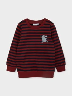 NAME IT Sweatshirt "Ranan" In Rot/ Schwarz