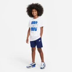 Nike Sportswear Shorts NSW In Blue Void-white-white -Kinderprodukte nike sportswear shorts nsw in blue void white white 9