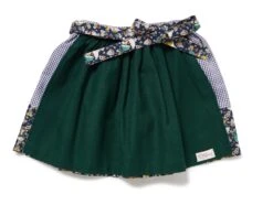 Kinderrock "SKIRT NIA HEIDI" Mit Gänsemuster In Dunkelblau Kariert/Grün