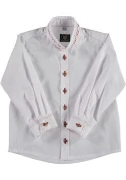 Trachtenhemd Vaboyo In Weiß-hochrot -Kinderprodukte os trachten trachtenhemd vaboyo in weiss hochrot 2