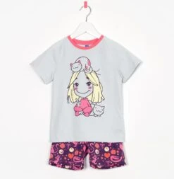 Pyjama "happy" In Grau