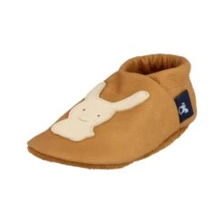 Hausschuhe / Lederpuschen Mit Hase In Caramel / Beige -Kinderprodukte pantau its a small world hausschuhe lederpuschen mit hase in caramel beige 3