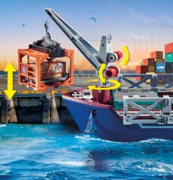Playmobil 70769 Großes Containerschiff Mit Zollboot -Kinderprodukte playmobil 70769 grosses containerschiff mit zollboot 6