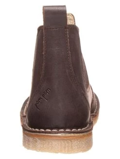 Pom Pom Leder-Chelsea-Boots In Braun -Kinderprodukte pom pom leder chelsea boots in braun 2