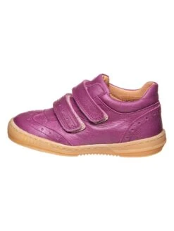 Pom Pom Leder-Sneakers In Lila