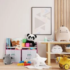 Kinderregal "Heldin" In Weiß/ Pink - (B)62,5 X (H)49 X (T)30 Cm -Kinderprodukte relaxdays kinderregal heldin in weiss pink b 62 5 x h 49 x t 30 cm 4