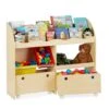 Kinderregal In Holzfarben - (B)108 X (H)88 X (T)29 Cm -Kinderprodukte relaxdays kinderregal in holzfarben b 108 x h 88 x t 29 cm