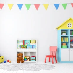 Kinderregal Lagerfeuer In Weiß - (B)62 X (H)75 X (T)29 Cm -Kinderprodukte relaxdays kinderregal lagerfeuer in weiss b 62 x h 75 x t 29 cm 1