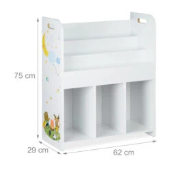 Kinderregal Lagerfeuer In Weiß - (B)62 X (H)75 X (T)29 Cm -Kinderprodukte relaxdays kinderregal lagerfeuer in weiss b 62 x h 75 x t 29 cm 3