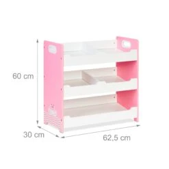 Kinderregal "Schwan" In Weiß/ Rosa - (B)62,5 X (H)60 X (T)30 Cm -Kinderprodukte relaxdays kinderregal schwan in weiss rosa b 62 5 x h 60 x t 30 cm 3