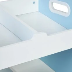 Kinderregal "Seefahrt" In Weiß/ Blau - (B)42,5 X (H)60 X (T)30 Cm -Kinderprodukte relaxdays kinderregal seefahrt in weiss blau b 42 5 x h 60 x t 30 cm 6