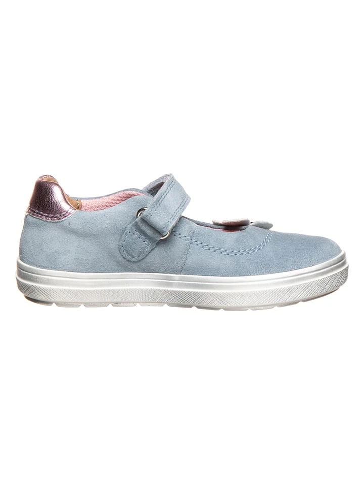 Leder-Spangenballerinas In Hellblau 4 Leder-Spangenballerinas In Hellblau – Bild 2