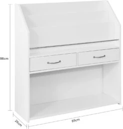 Bücherregal In Weiß - (B)85 X (H)86 X (T)26cm -Kinderprodukte sobuy bucherregal in weiss b 85 x h 86 x t 26cm 3