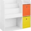 Bücherregal In Weiß - (B)89 X (H)88 X (T)35cm -Kinderprodukte sobuy bucherregal in weiss b 89 x h 88 x t 35cm