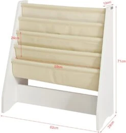 Kinder-Bücherregal In Weiß - (B)62 X (H)71 X (T)29cm -Kinderprodukte sobuy kinder bucherregal in weiss b 62 x h 71 x t 29cm 3