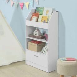 Kinderregal In Weiß - (B)60 X (H)107 X (T)24cm 10 Kinderregal In Weiß - (B)60 X (H)107 X (T)24cm -Kinderprodukte sobuy kinderregal in weiss b 60 x h 107 x t 24cm 2