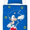 Jungen Bettwäsche-Set "Sonic - The Hedgehog" In Blau -Kinderprodukte sonic jungen bettwasche set sonic the hedgehog in blau