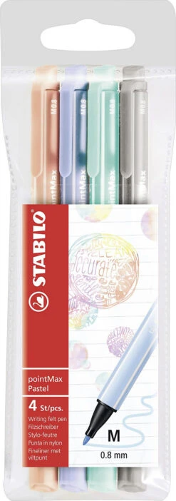 Stabilo Filzschreiber PointMax PASTEL, 4 Farben