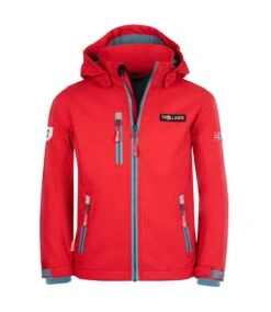 TROLLKIDS Softshell Jacke "Preikestolen" In Rot/Delphinblau