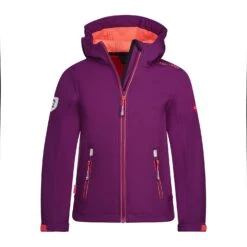 TROLLKIDS Softshelljacke "Trollfjord" In Maulbeere/Pfirsich