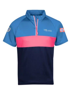 TROLLKIDS Trainingsshirt "Trondheim" In Blau/ Dunkelblau