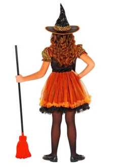 WIDMANN 2tlg. Kostüm "HEXE" In Schwarz/ Orange -Kinderprodukte widmann 2tlg kostum hexe in schwarz orange 2