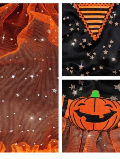 WIDMANN 2tlg. Kostüm "HEXE" In Schwarz/ Orange -Kinderprodukte widmann 2tlg kostum hexe in schwarz orange 3