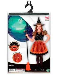 WIDMANN 2tlg. Kostüm "HEXE" In Schwarz/ Orange -Kinderprodukte widmann 2tlg kostum hexe in schwarz orange 4